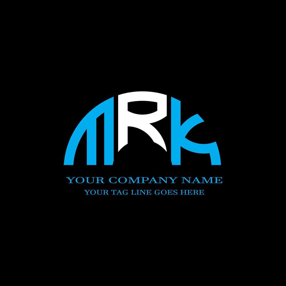 MRK letter logo creative design with vector graphic