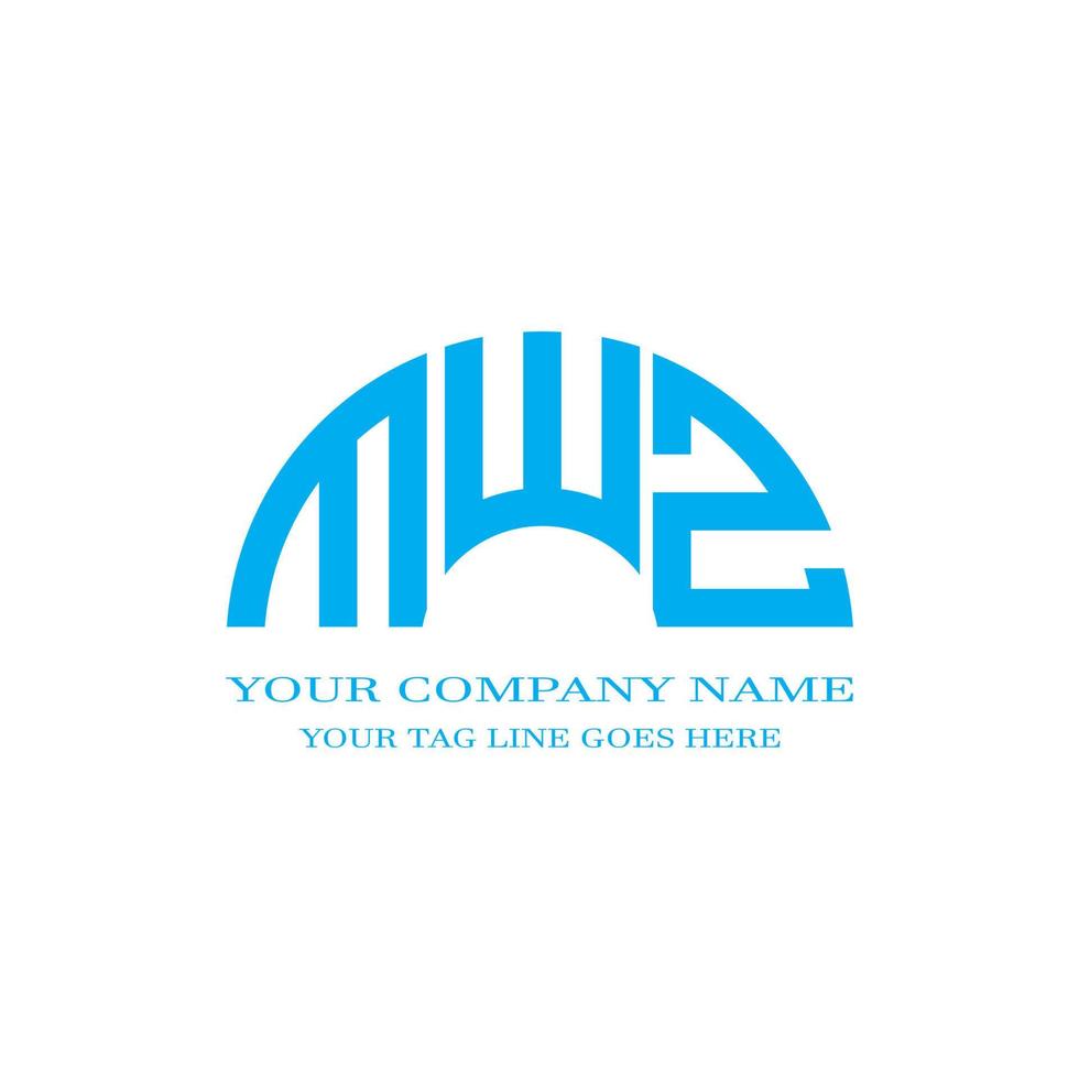 MWZ letter logo creative design with vector graphic