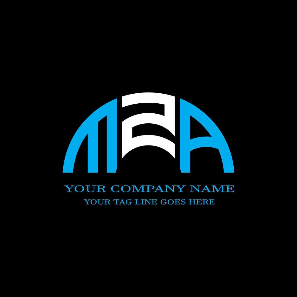 MZA letter logo creative design with vector graphic