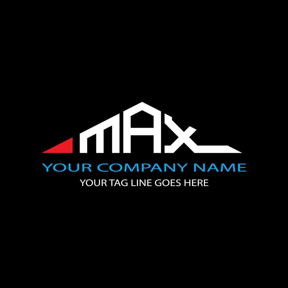 diseño creativo del logotipo de la letra max con gráfico vectorial vector