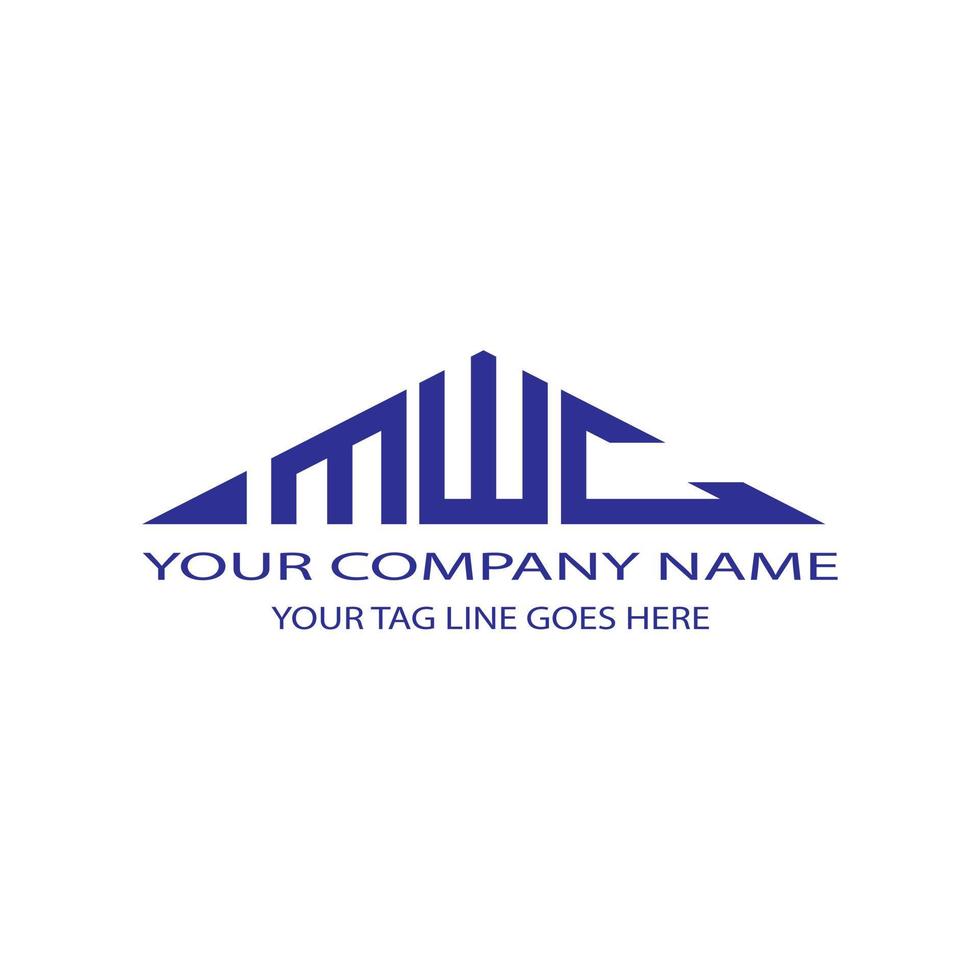MWC letter logo creative design with vector graphic