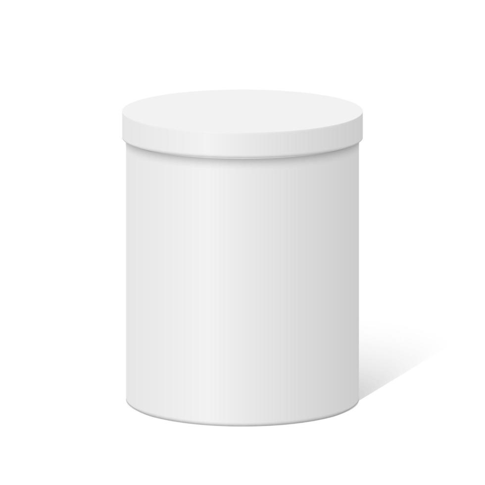 Plastic round container box vector