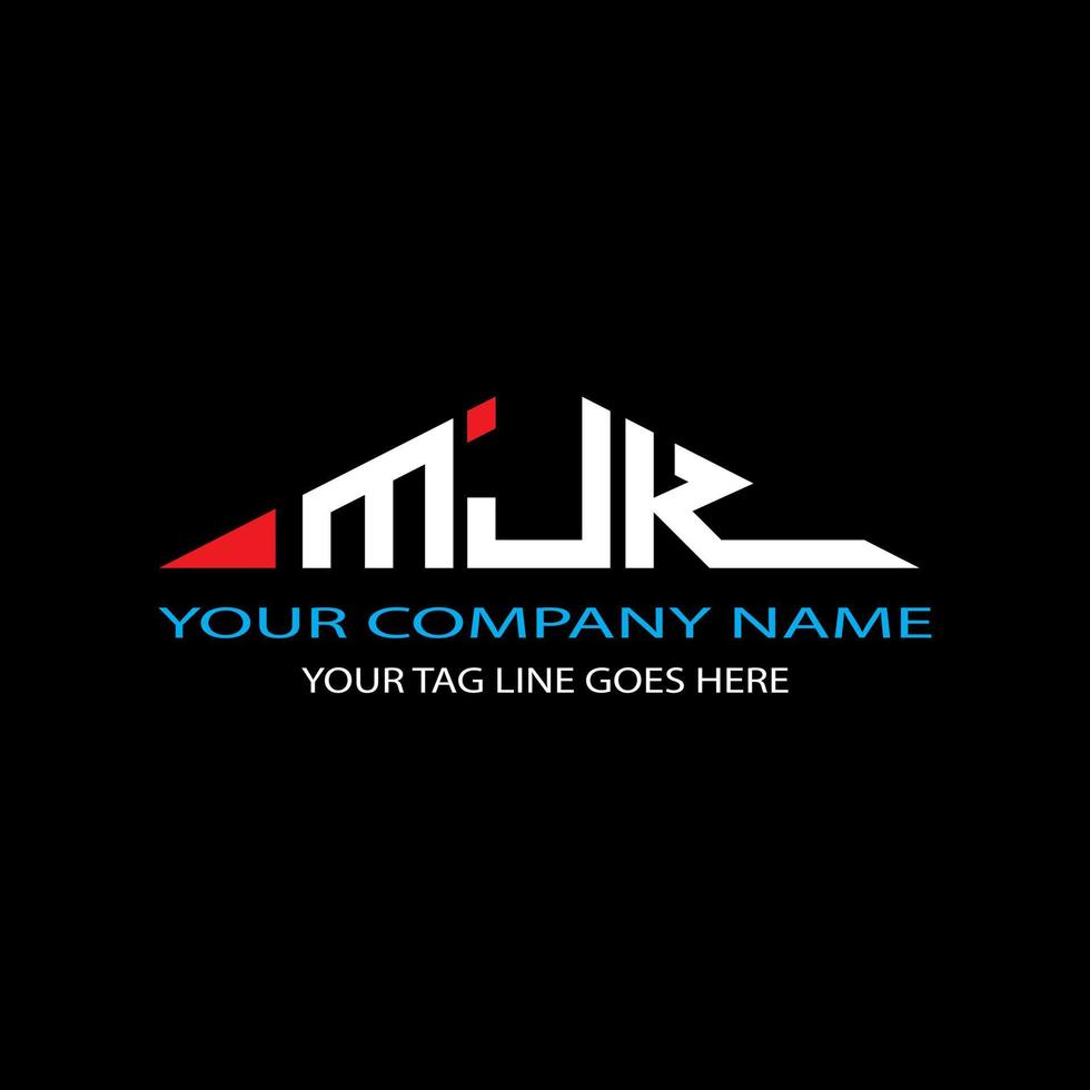 MJK letter logo creative design with vector graphic