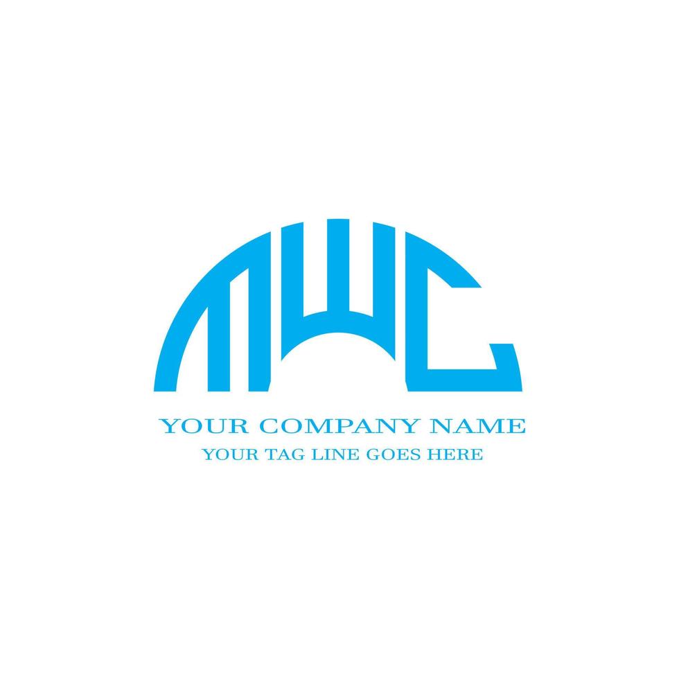 MWC letter logo creative design with vector graphic