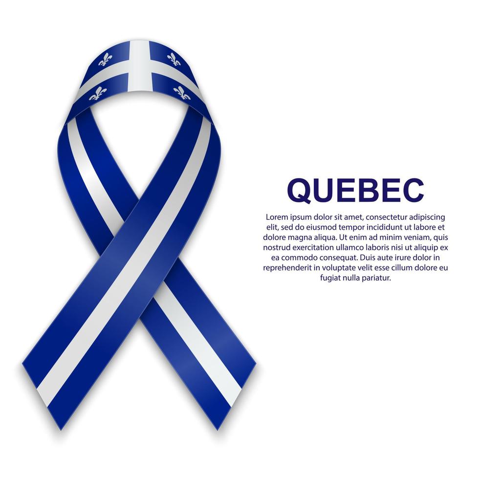 ondeando la bandera de Quebec vector