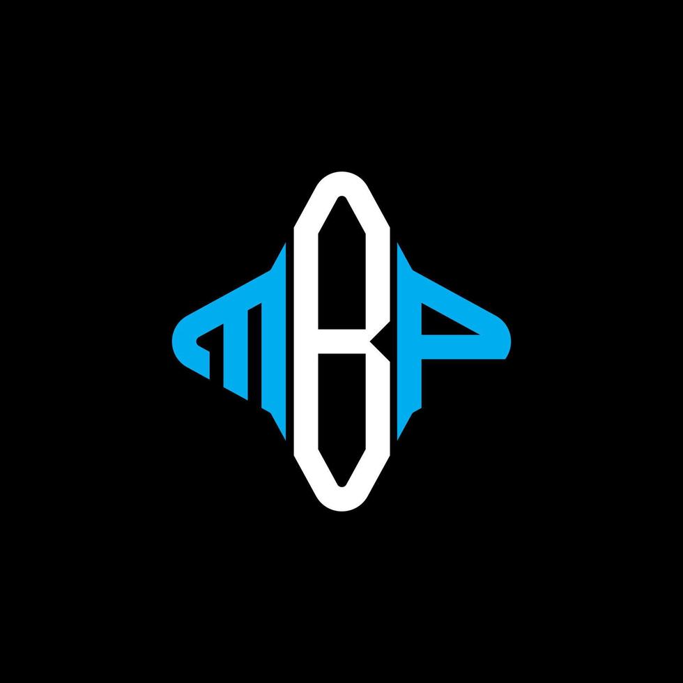 diseño creativo del logotipo de la letra mbp con gráfico vectorial vector