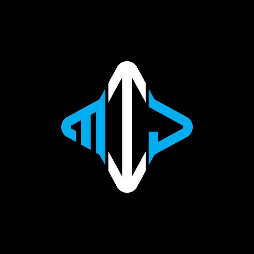 MIJ letter logo creative design with vector graphic