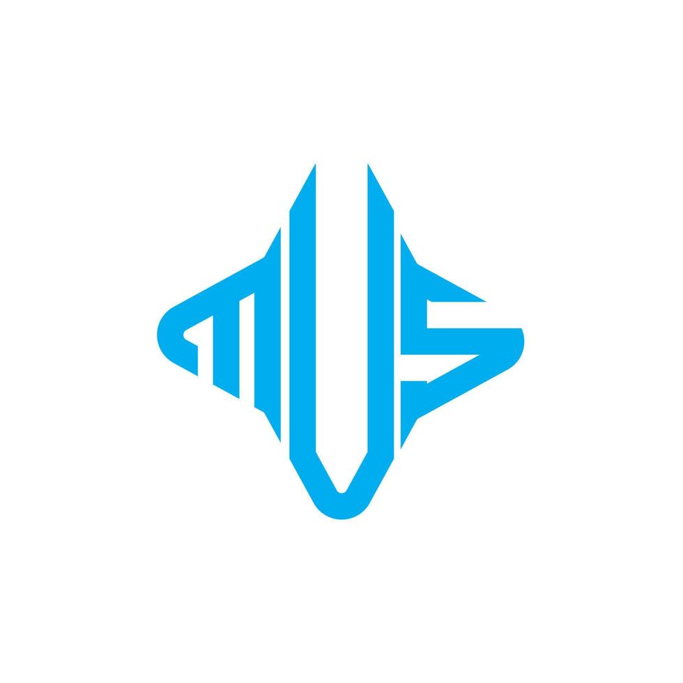 MUS letter logo creative design with vector graphic