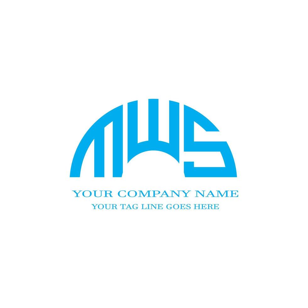 MWS letter logo creative design with vector graphic