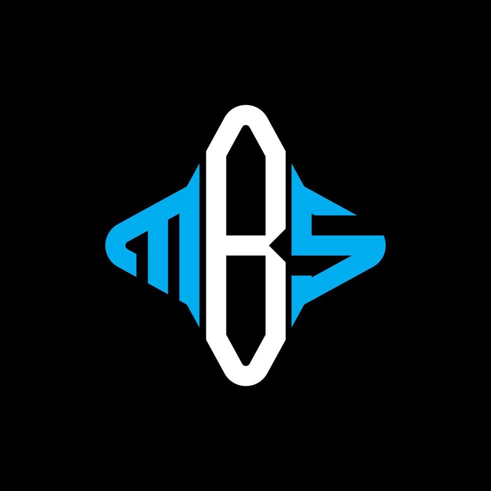 diseño creativo del logotipo de la letra mbs con gráfico vectorial vector