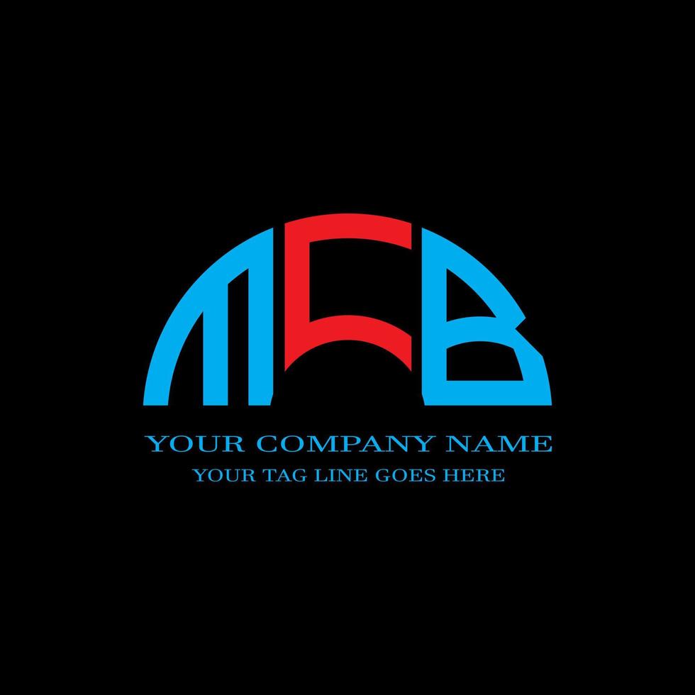 MCB letter logo creative design with vector graphic