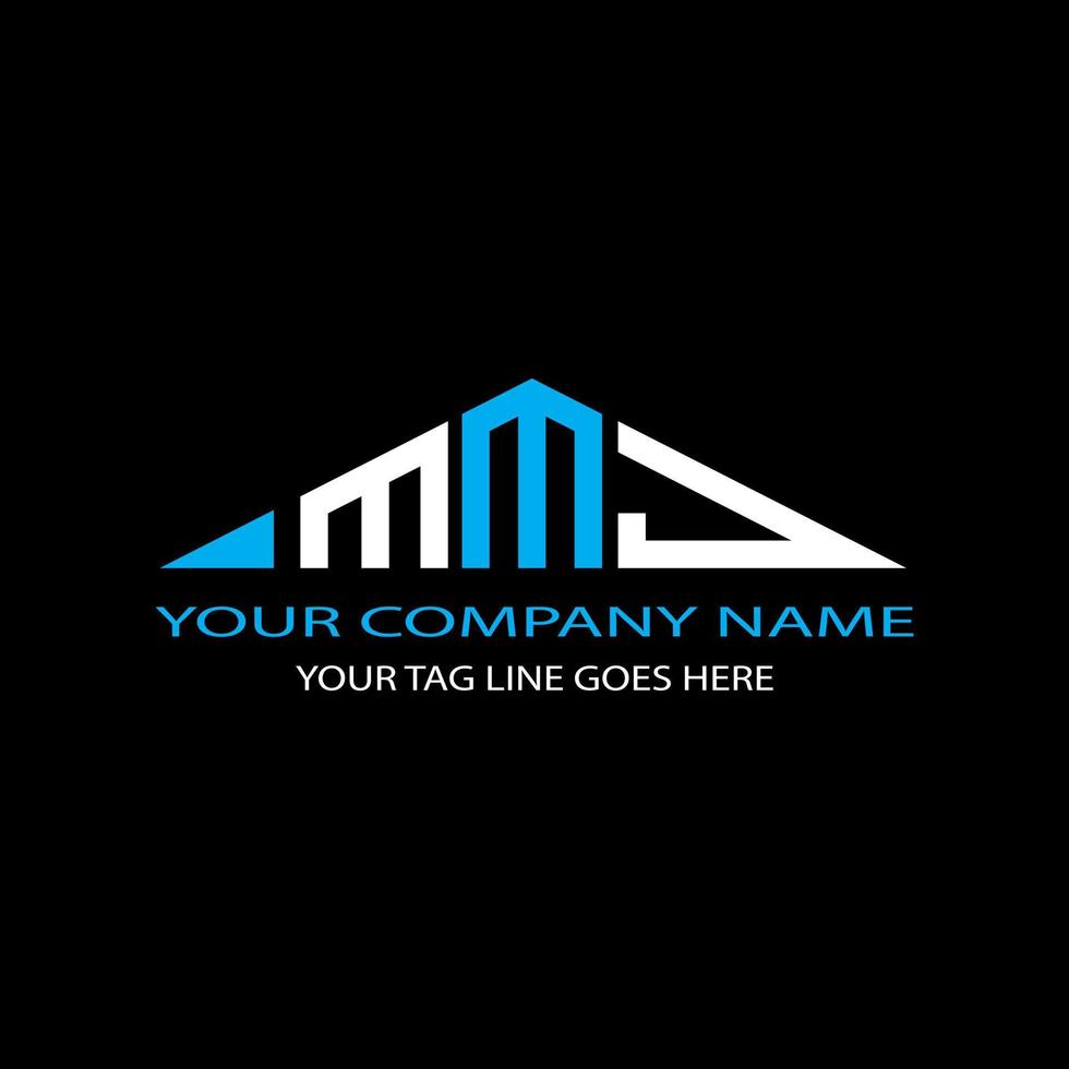 MMJ letter logo creative design with vector graphic