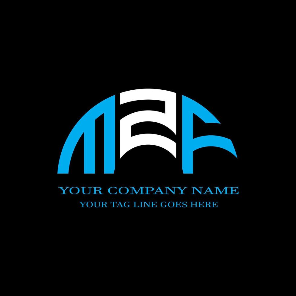 MZF letter logo creative design with vector graphic