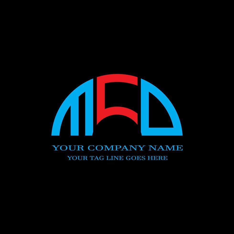 diseño creativo del logotipo de la letra mcd con gráfico vectorial vector