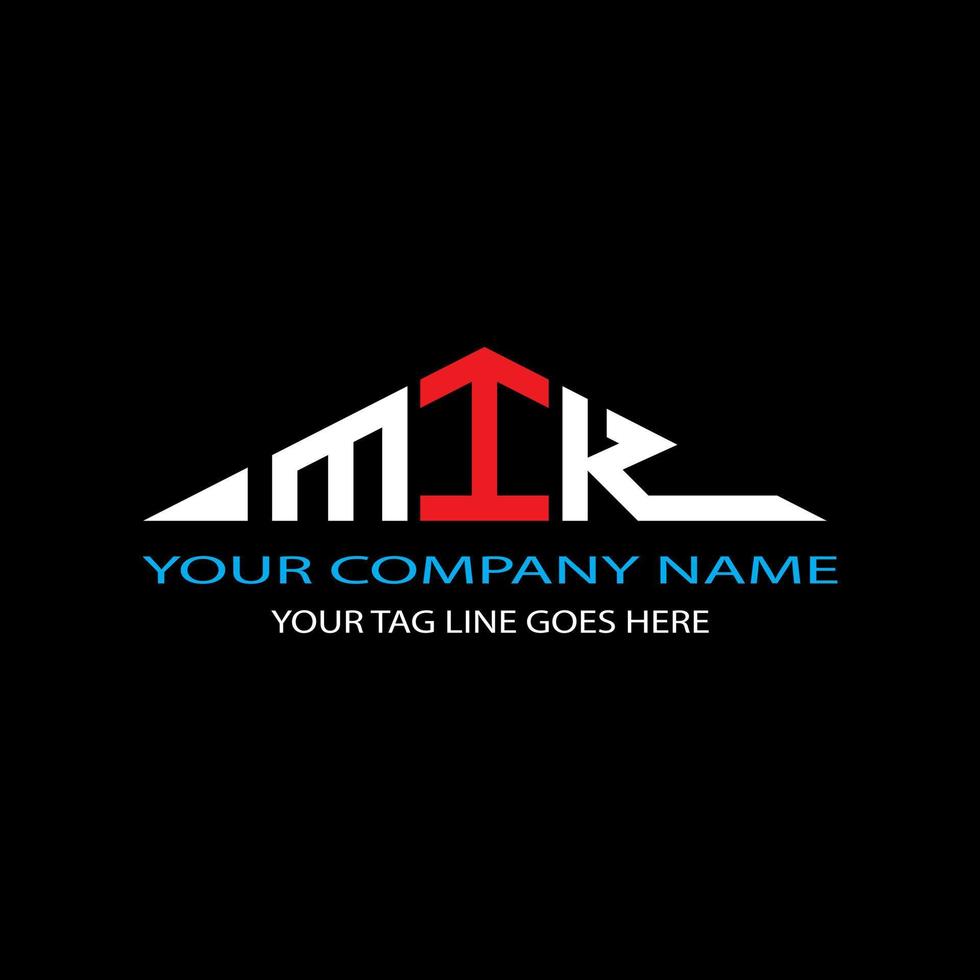 diseño creativo del logotipo de la letra mik con gráfico vectorial vector