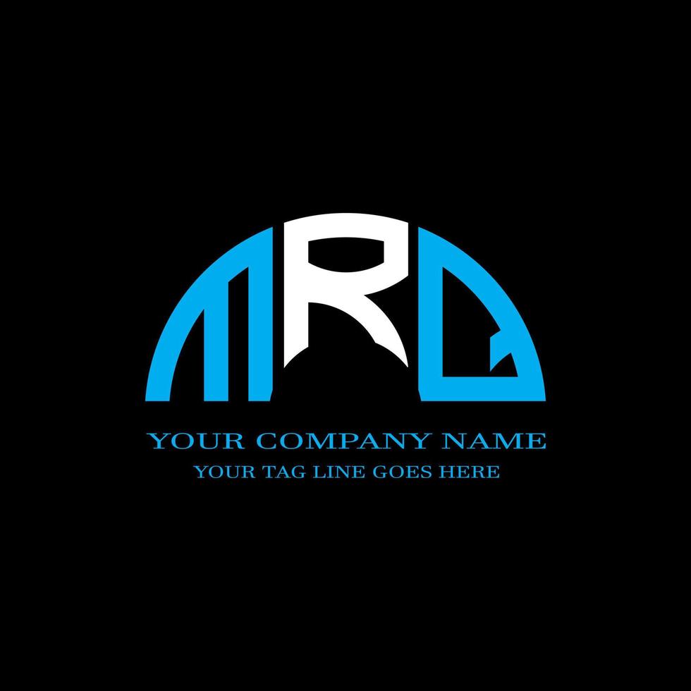 diseño creativo del logotipo de la letra mrq con gráfico vectorial vector