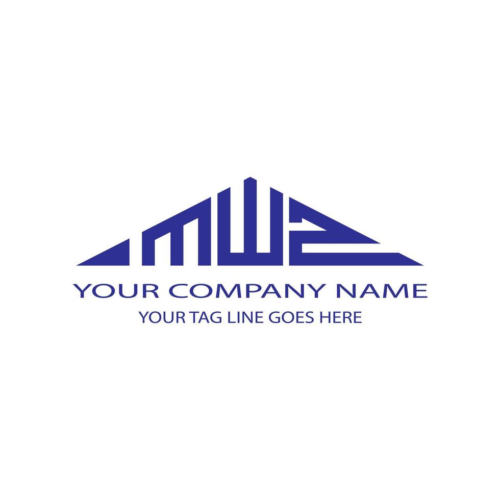MWZ letter logo creative design with vector graphic