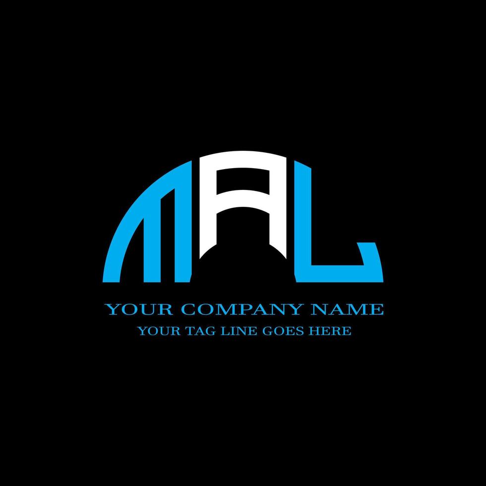 MAL letter logo creative design with vector graphic