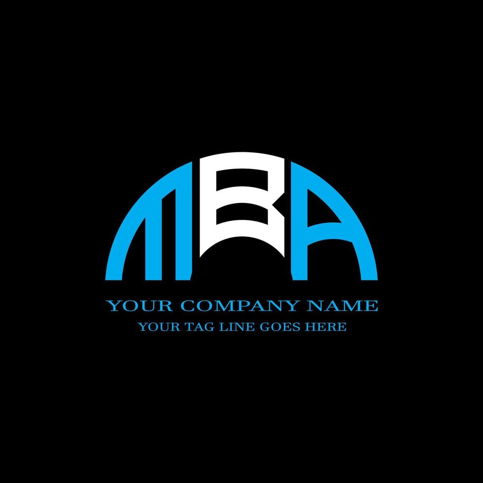 MBA letter logo creative design with vector graphic