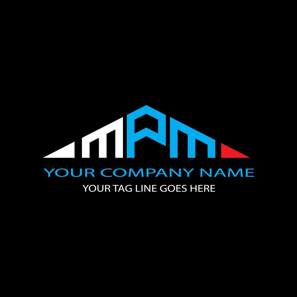 diseño creativo del logotipo de la letra mpm con gráfico vectorial vector