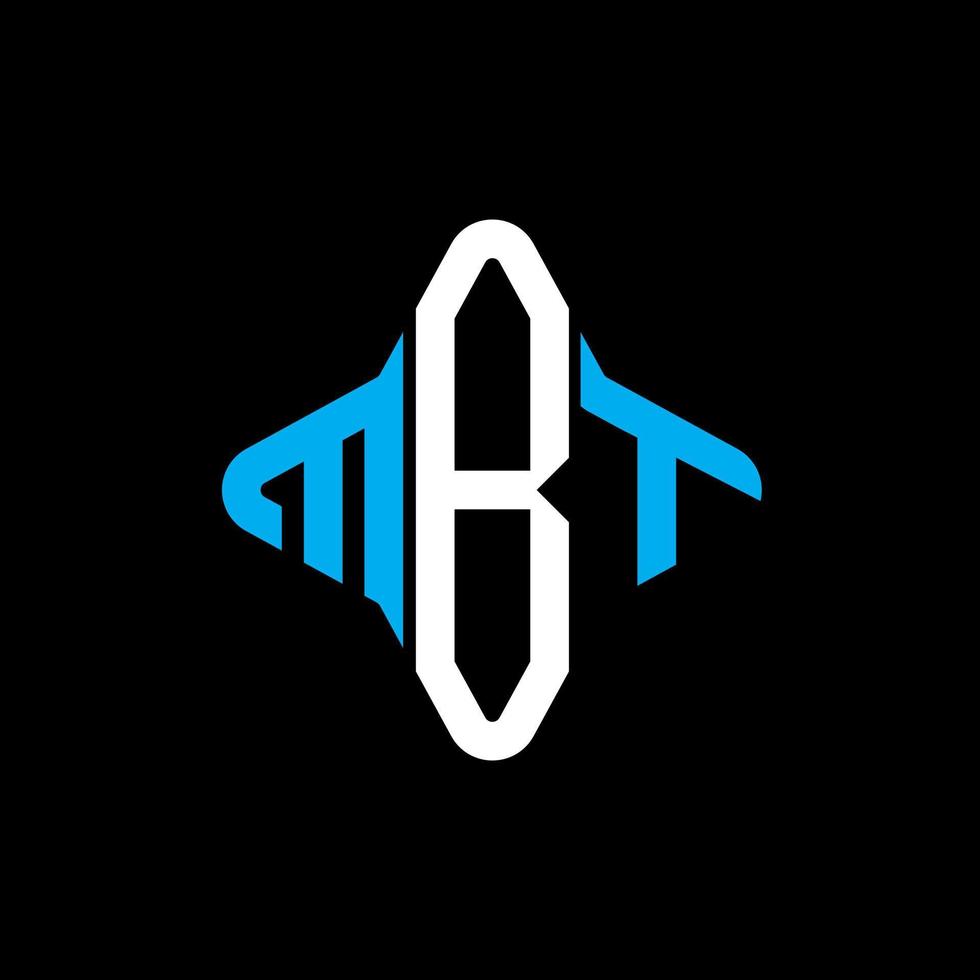 diseño creativo del logotipo de la letra mbt con gráfico vectorial vector