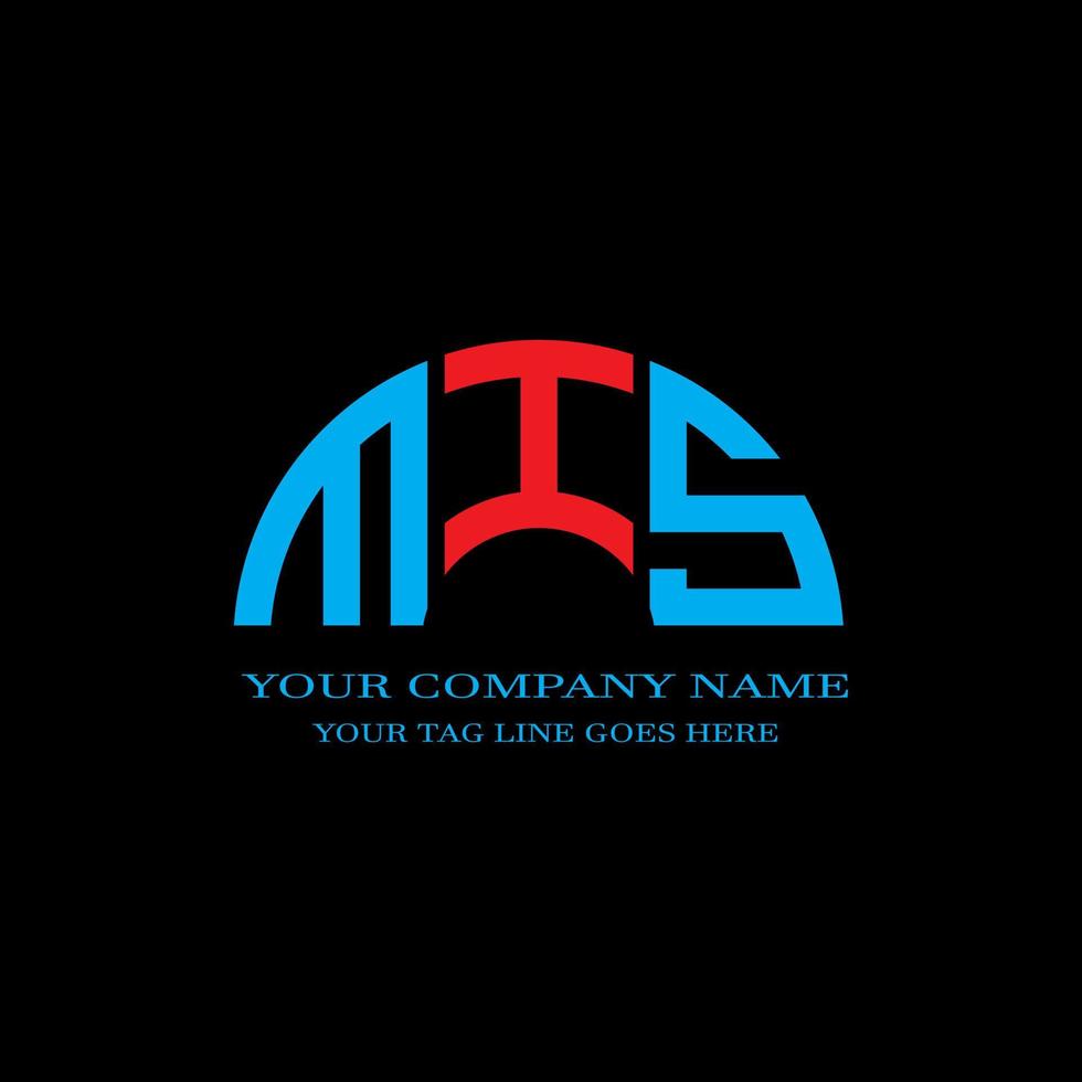 MIS letter logo creative design with vector graphic