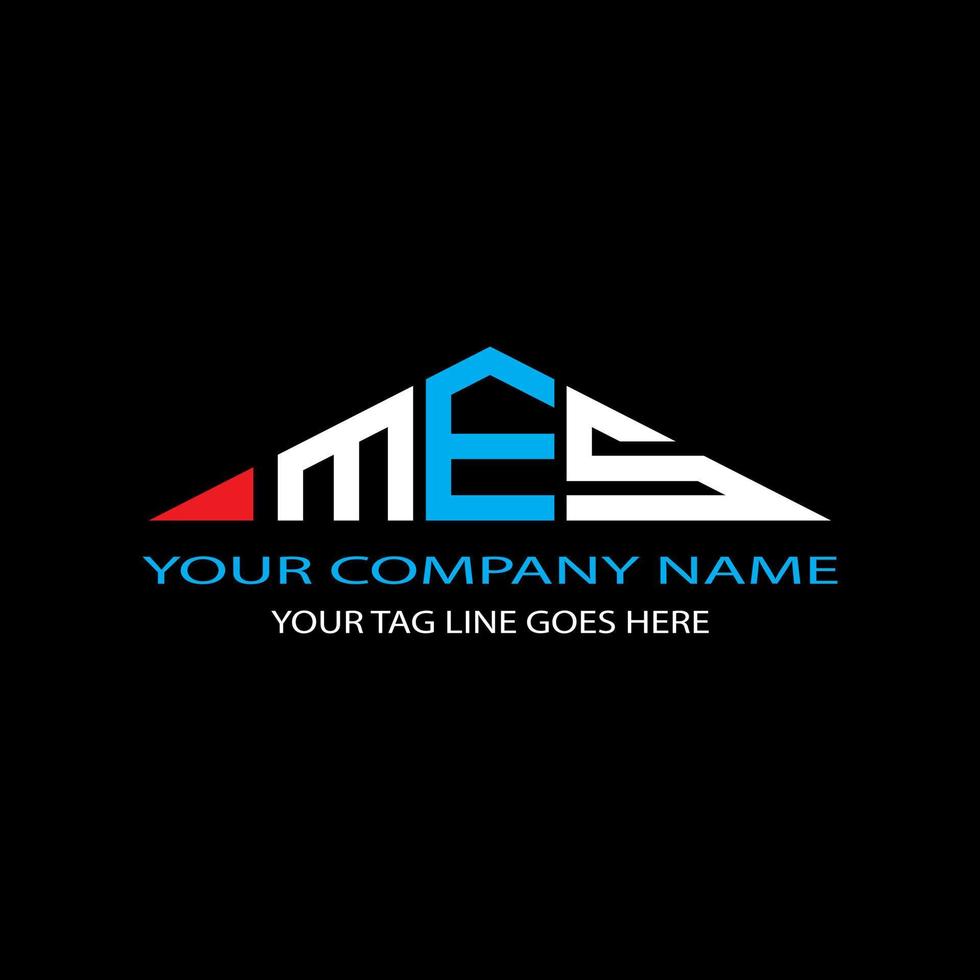 MES letter logo creative design with vector graphic