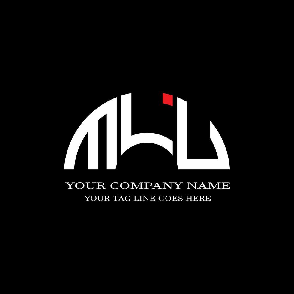 MLU letter logo creative design with vector graphic