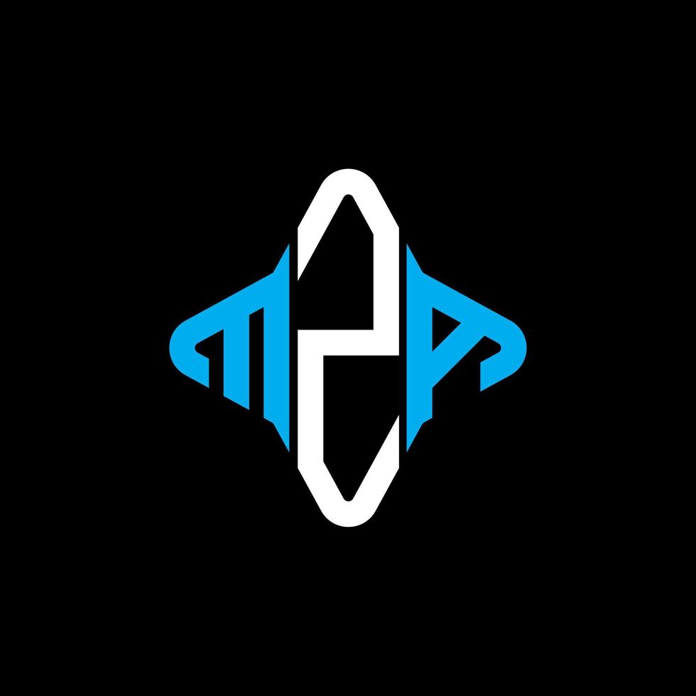 MZA letter logo creative design with vector graphic