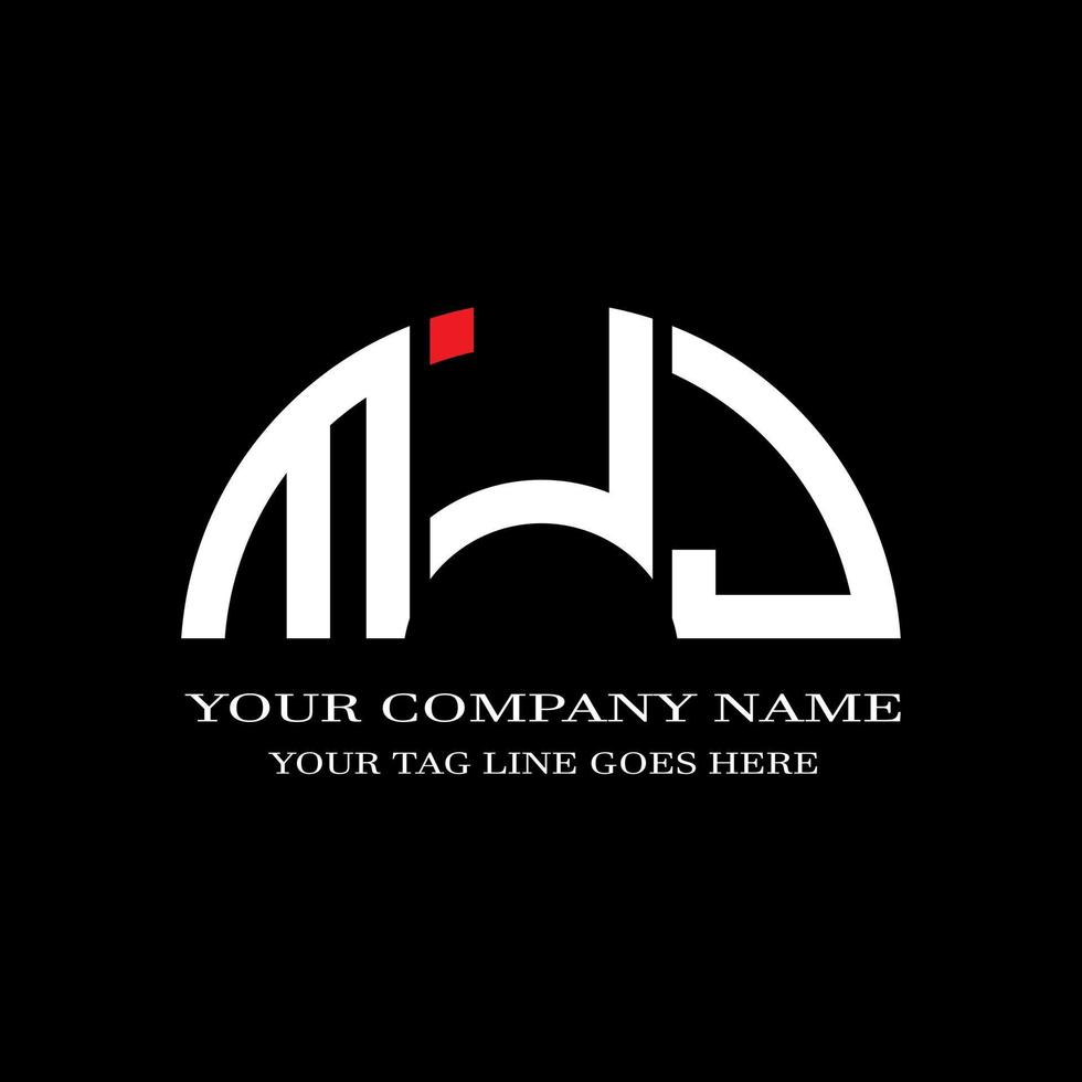 diseño creativo del logotipo de la letra mjj con gráfico vectorial vector