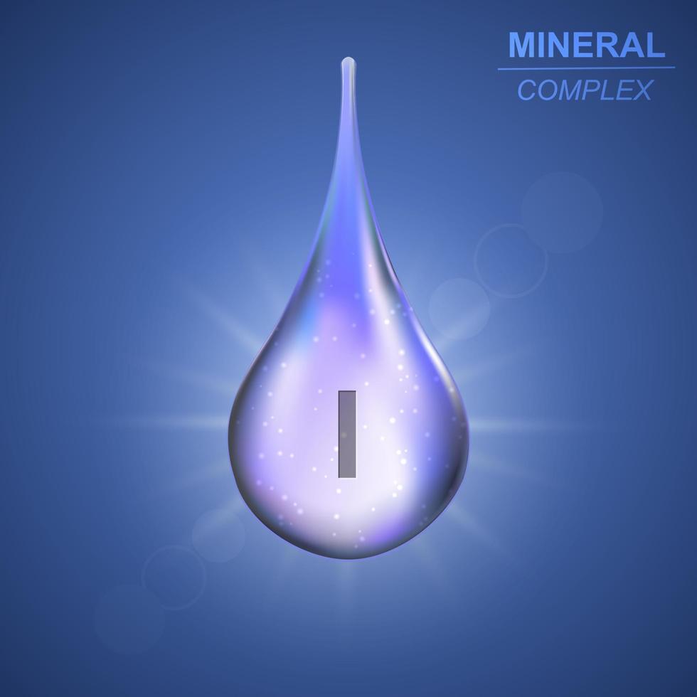 Mineral complex background vector