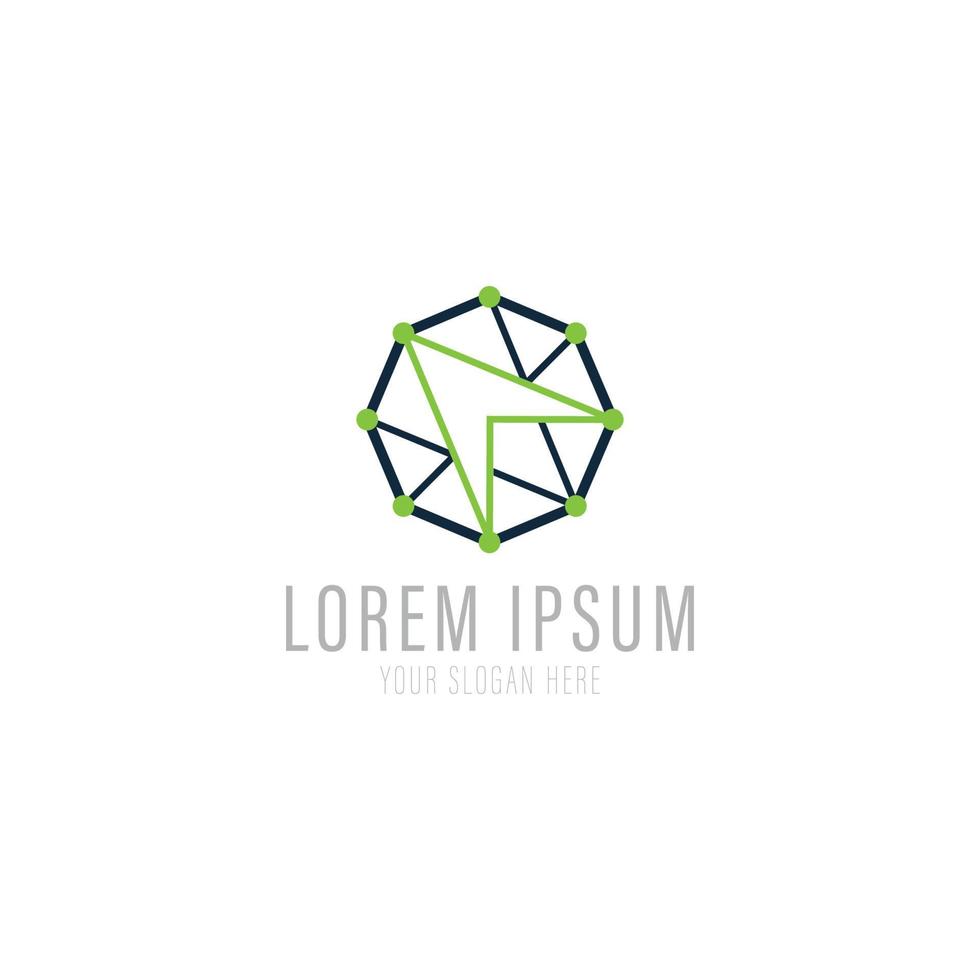 Vector logo design template for business. Technology innovation sign.