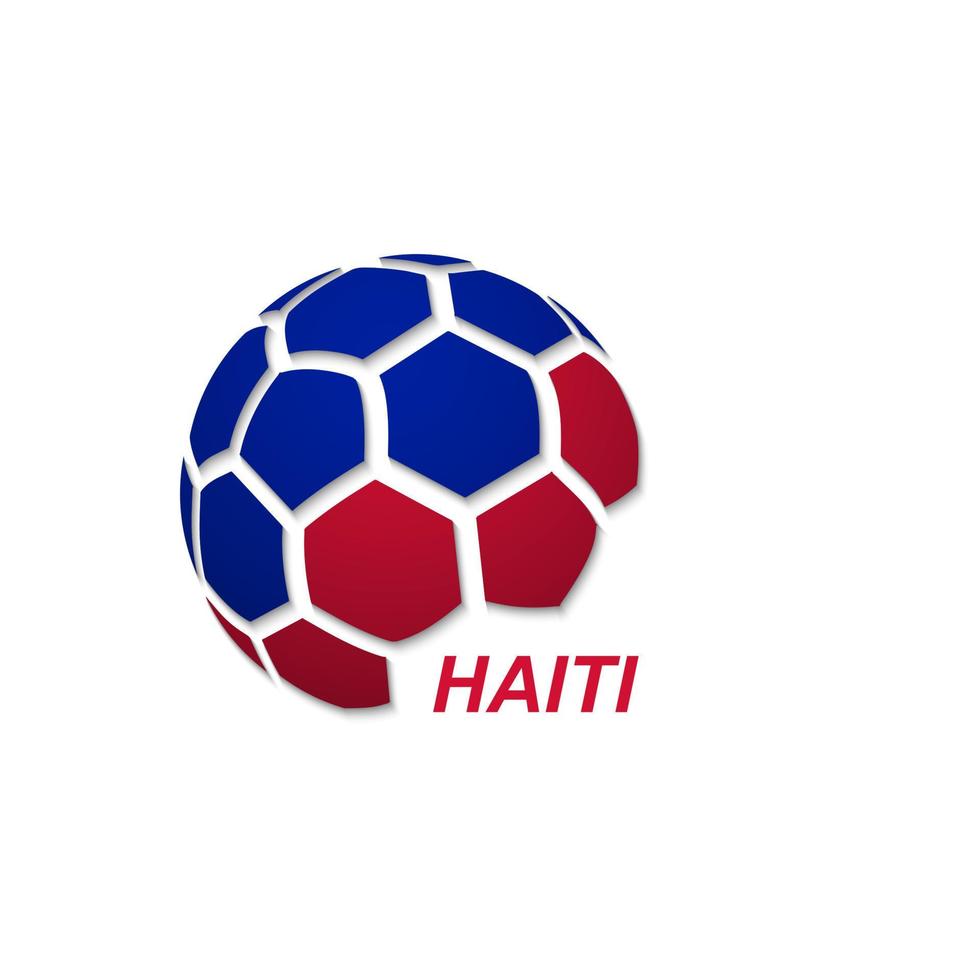 soccer ball with national flag colors vector