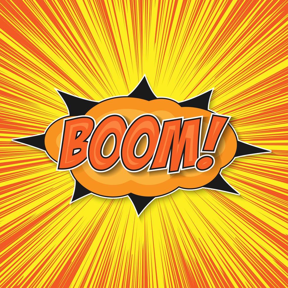 pop art bomb boom vector