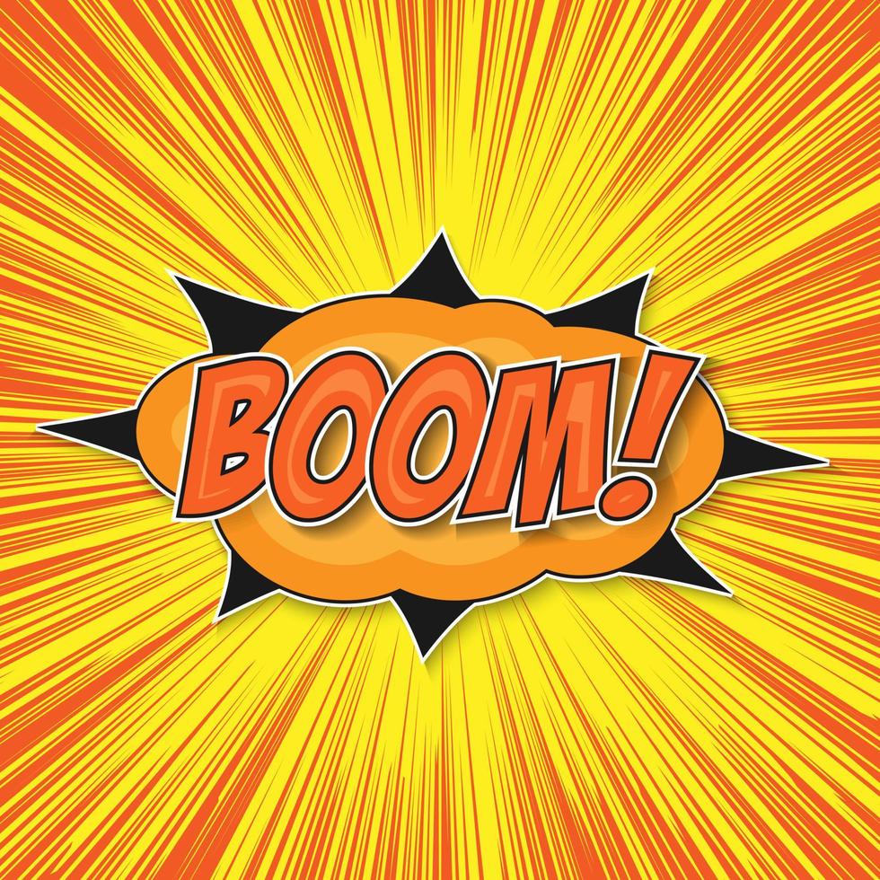 pop art bomb boom vector