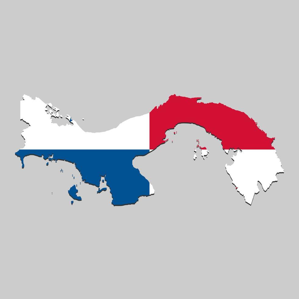 mapa con bandera nacional vector