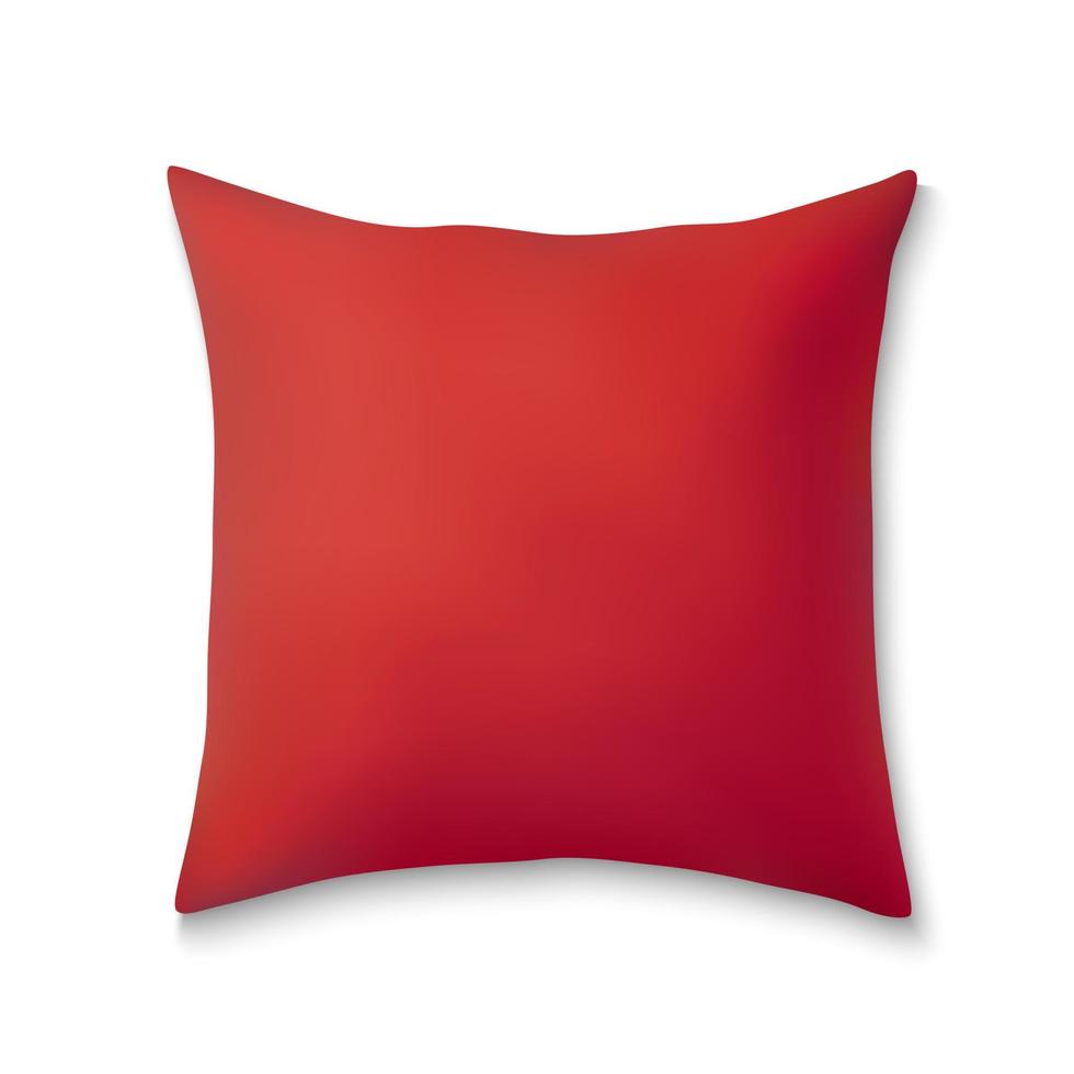 3d realistic square pillows vector