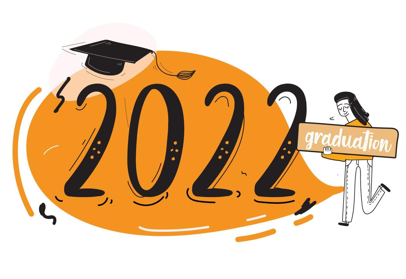 2022 graduation day vector