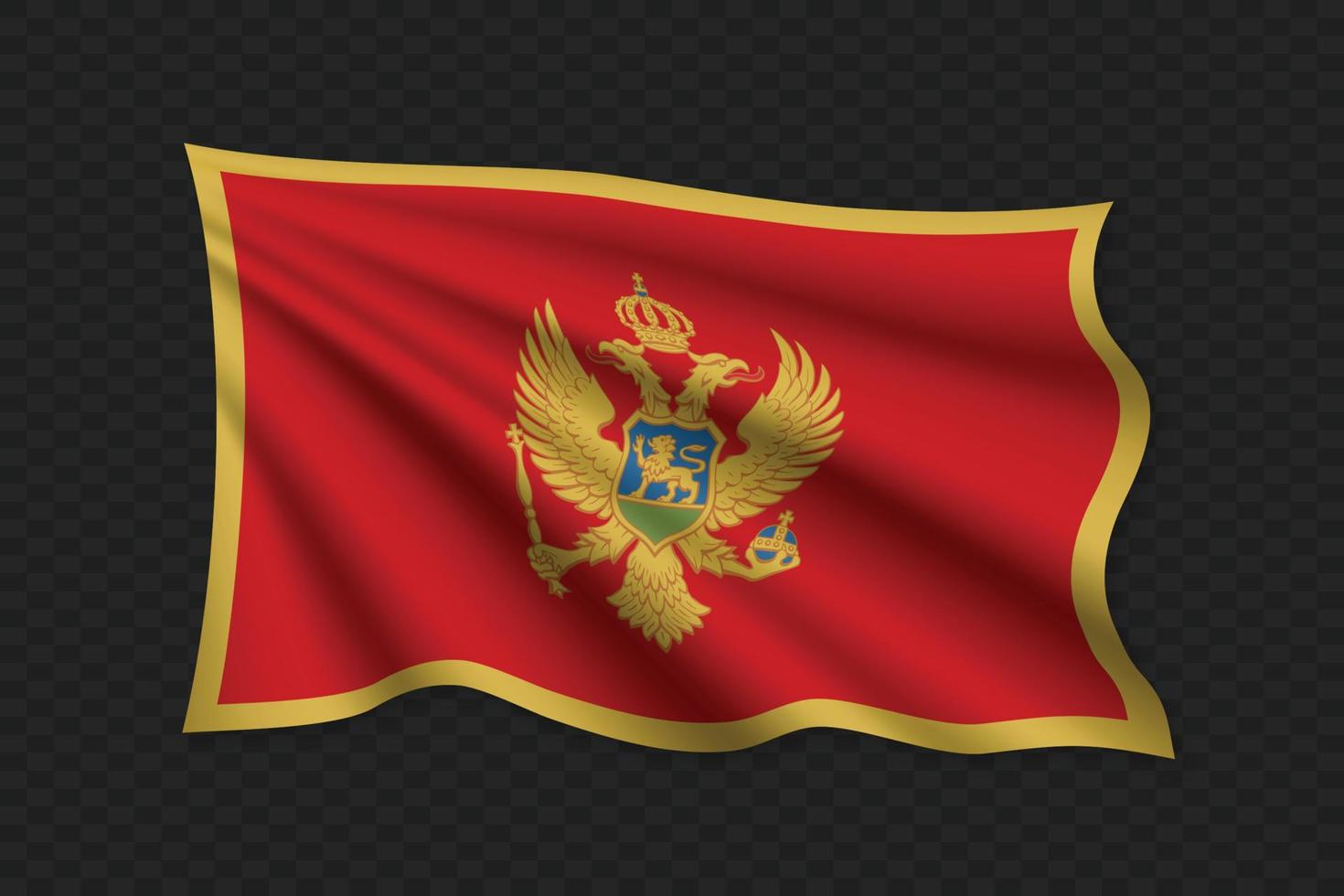 bandera ondeante 3d vector