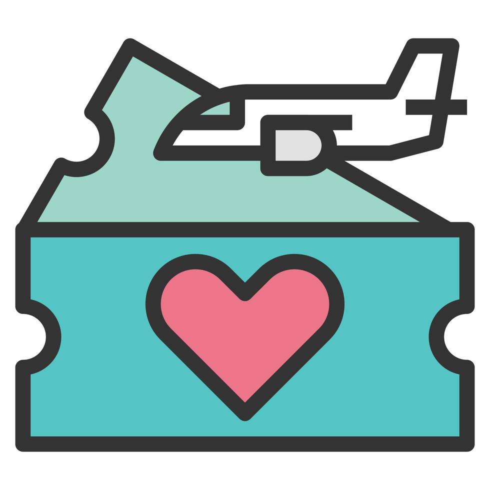 Heart Tickets Love Icon Or Logo Vector Illustration