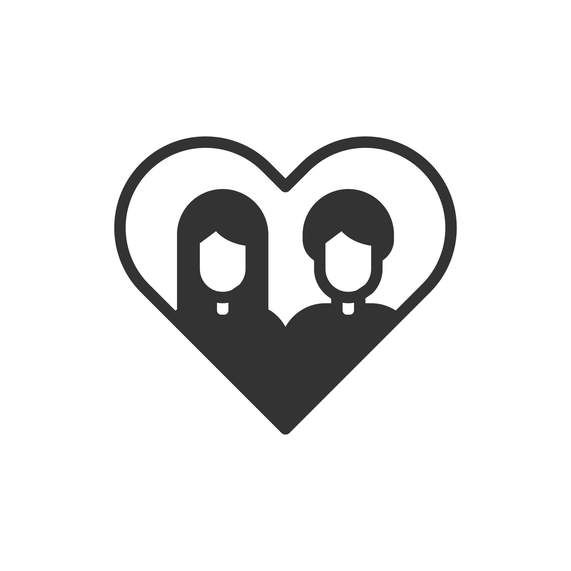 Free Vector  Heart logo. love couple logo