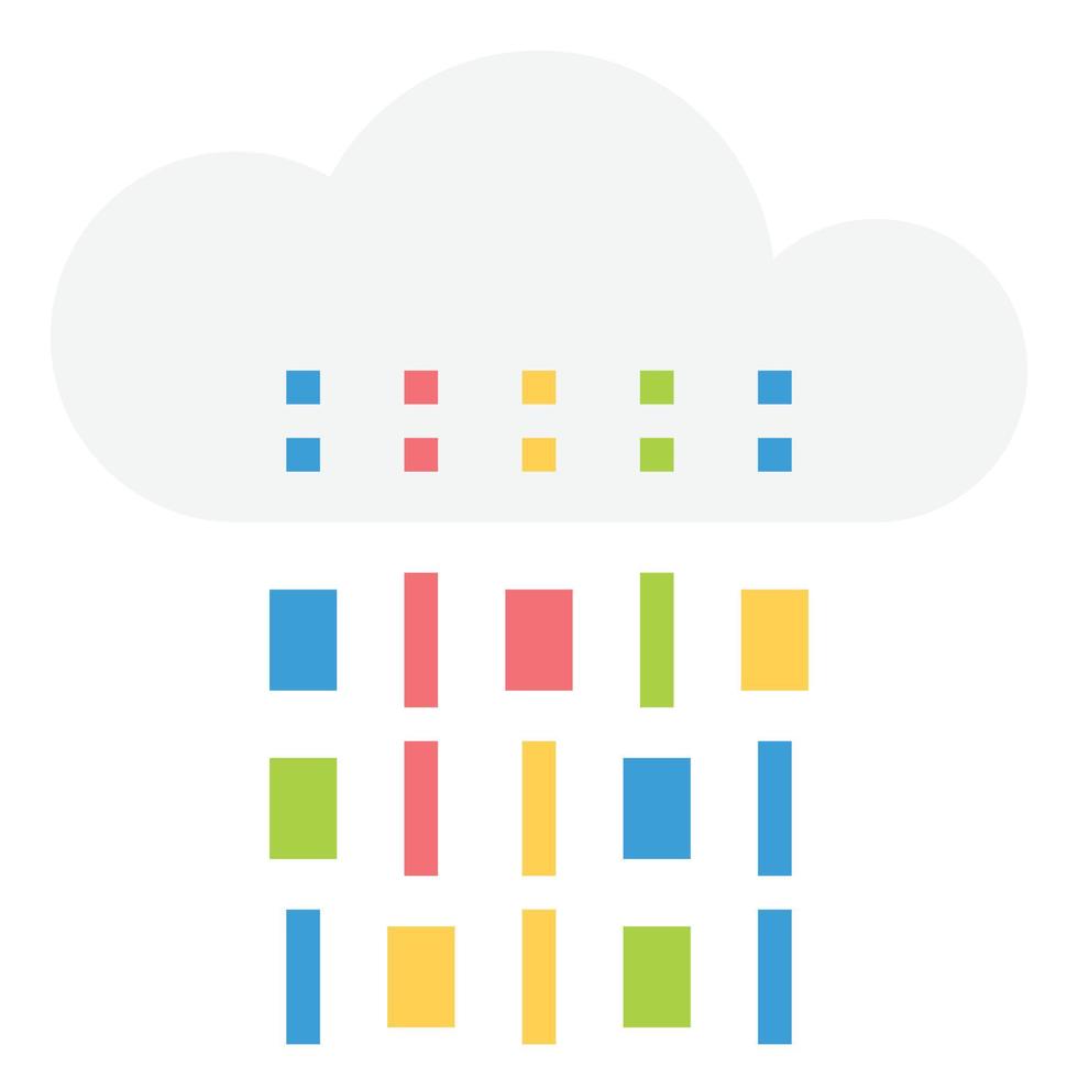 Cloud Data Technology Services Database Download Icon Vector, Network vector