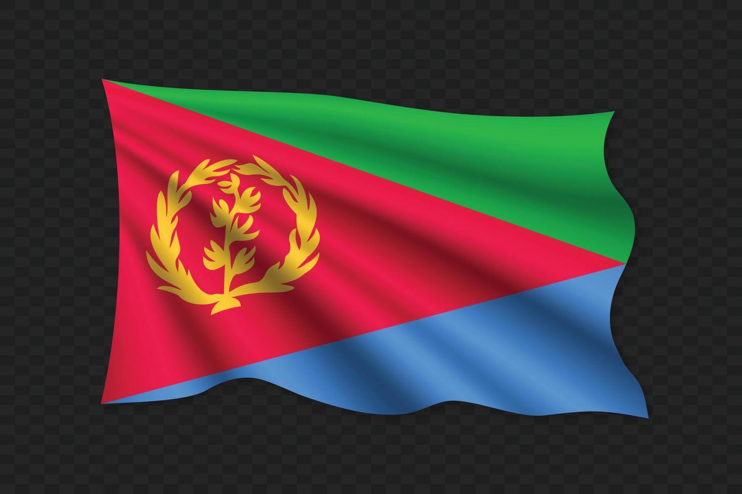 3D Waving Flag vector