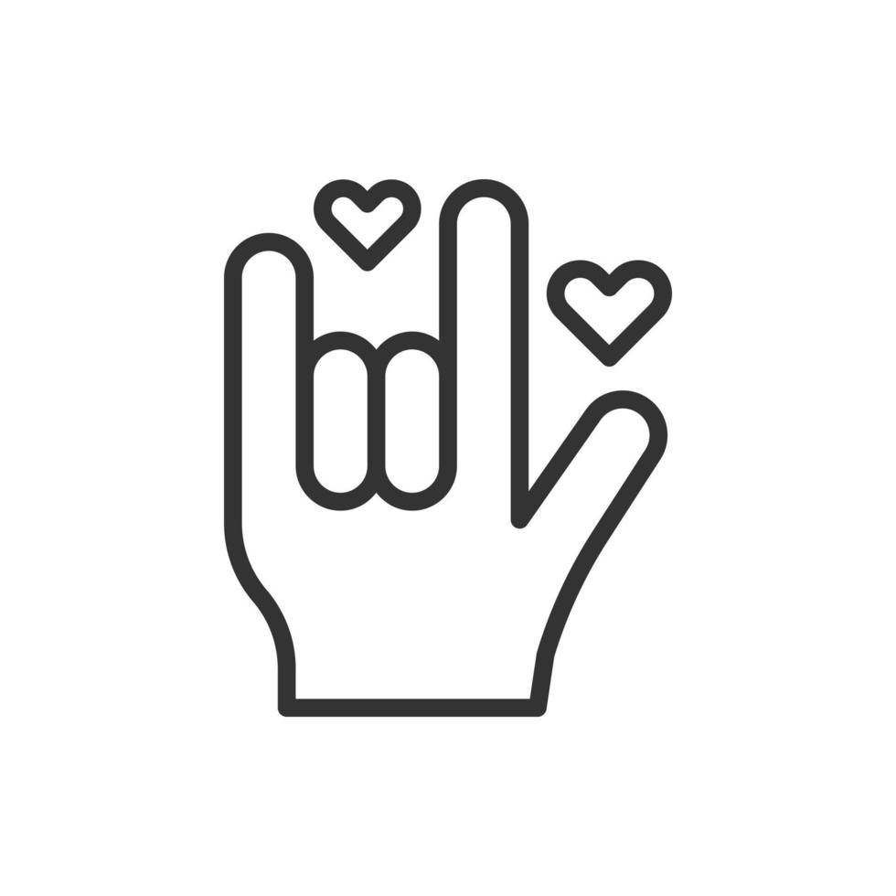 Heart Hand Love Icon Or Logo Vector Illustration