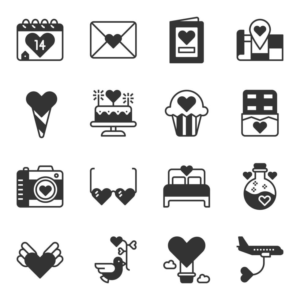 Love Heart icons vector illustration , wedding and happy birthday