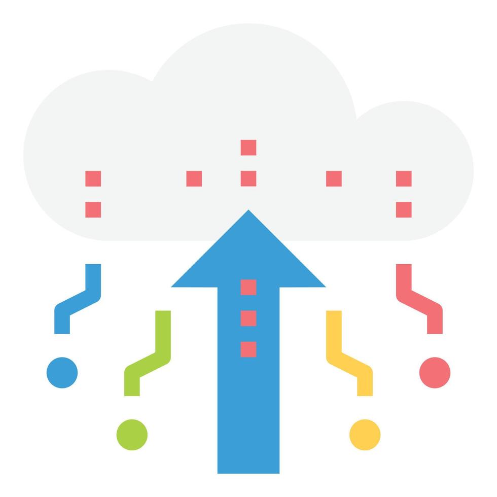 Cloud Data Technology Services Network Download Icon Vector, Database vector
