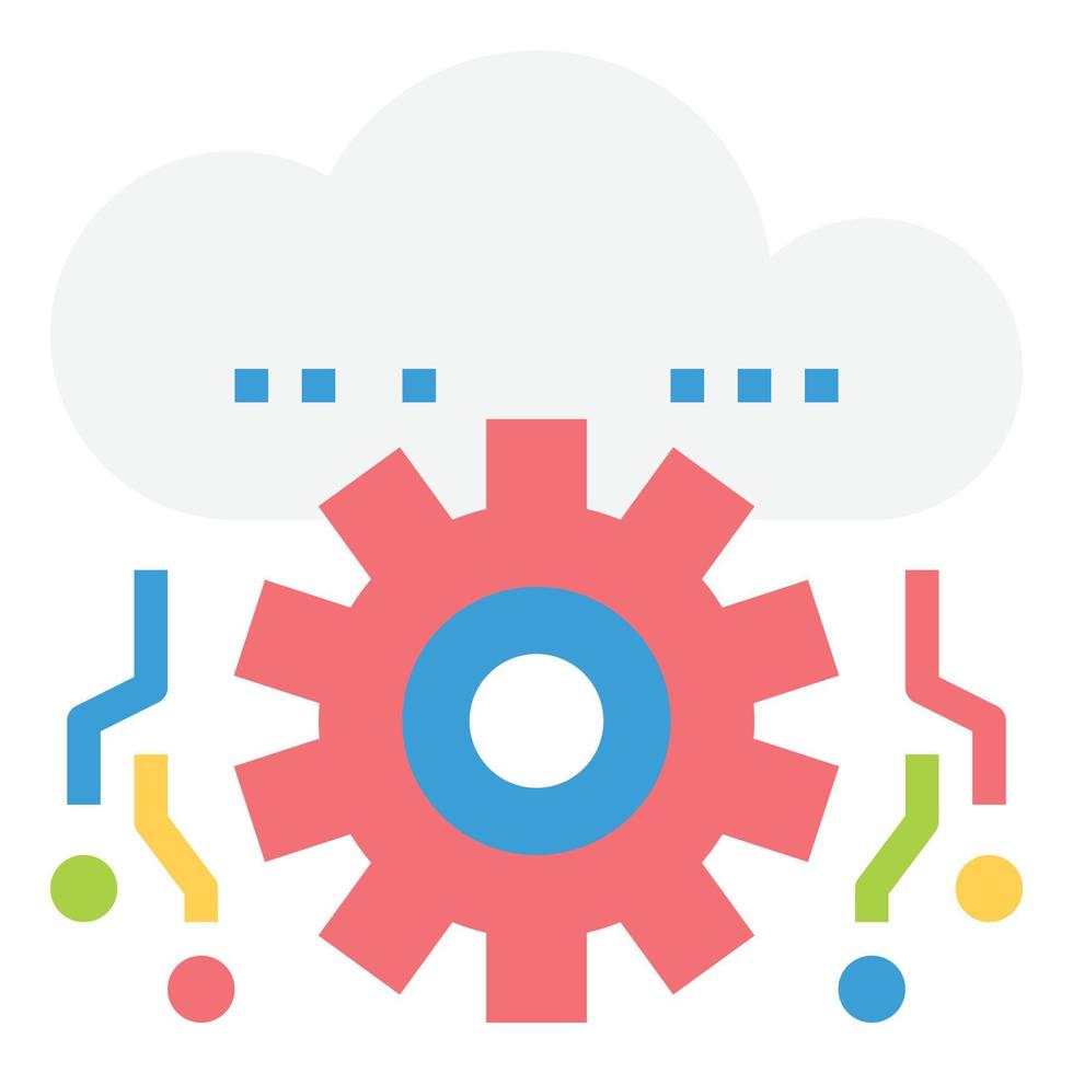 Cloud Data Technology Services Network Download Icon Vector, Database vector