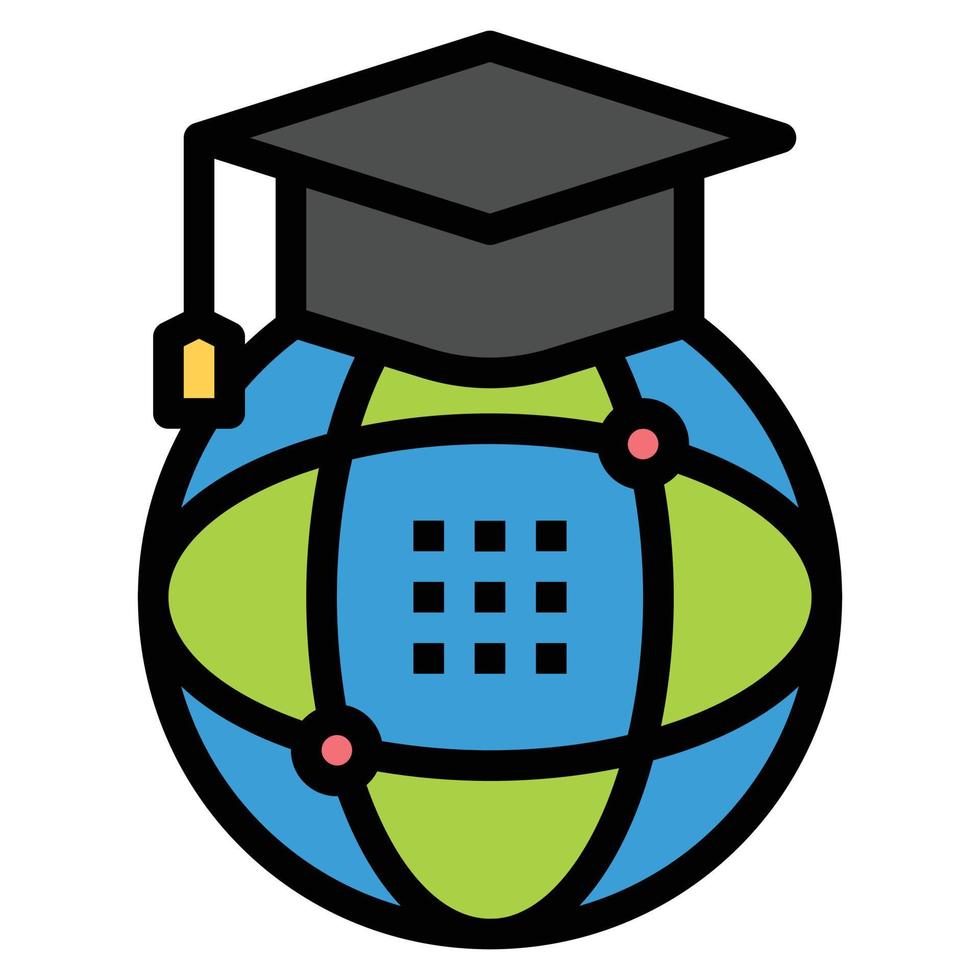 Education Study Online Icon Vector ,