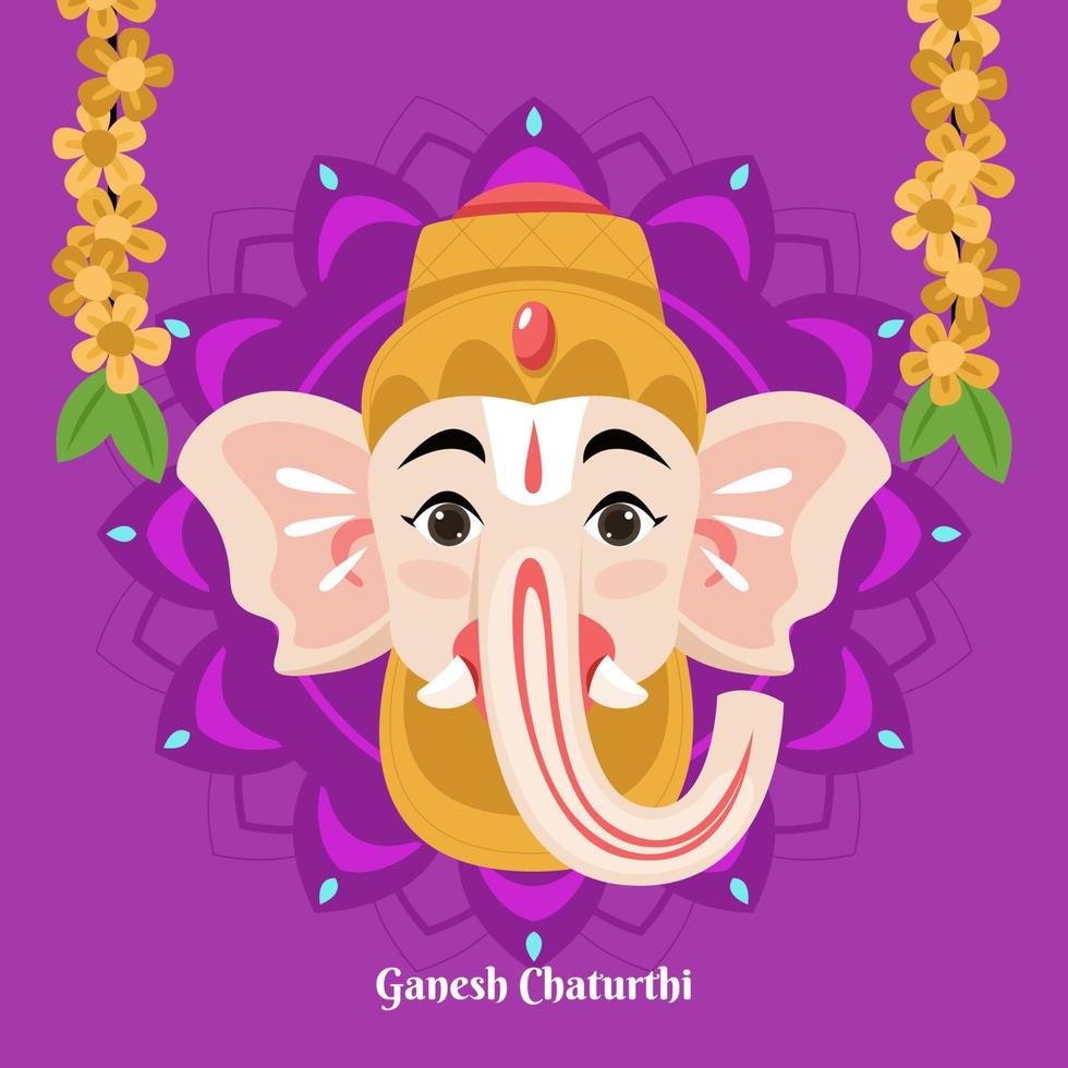 feliz concepto de ganesh chathurti vector