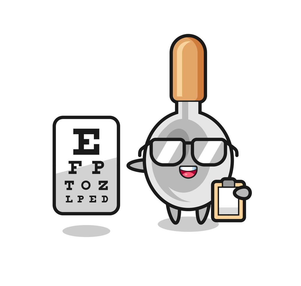 Illustration of cooking spoon mascot as an ophthalmology vector